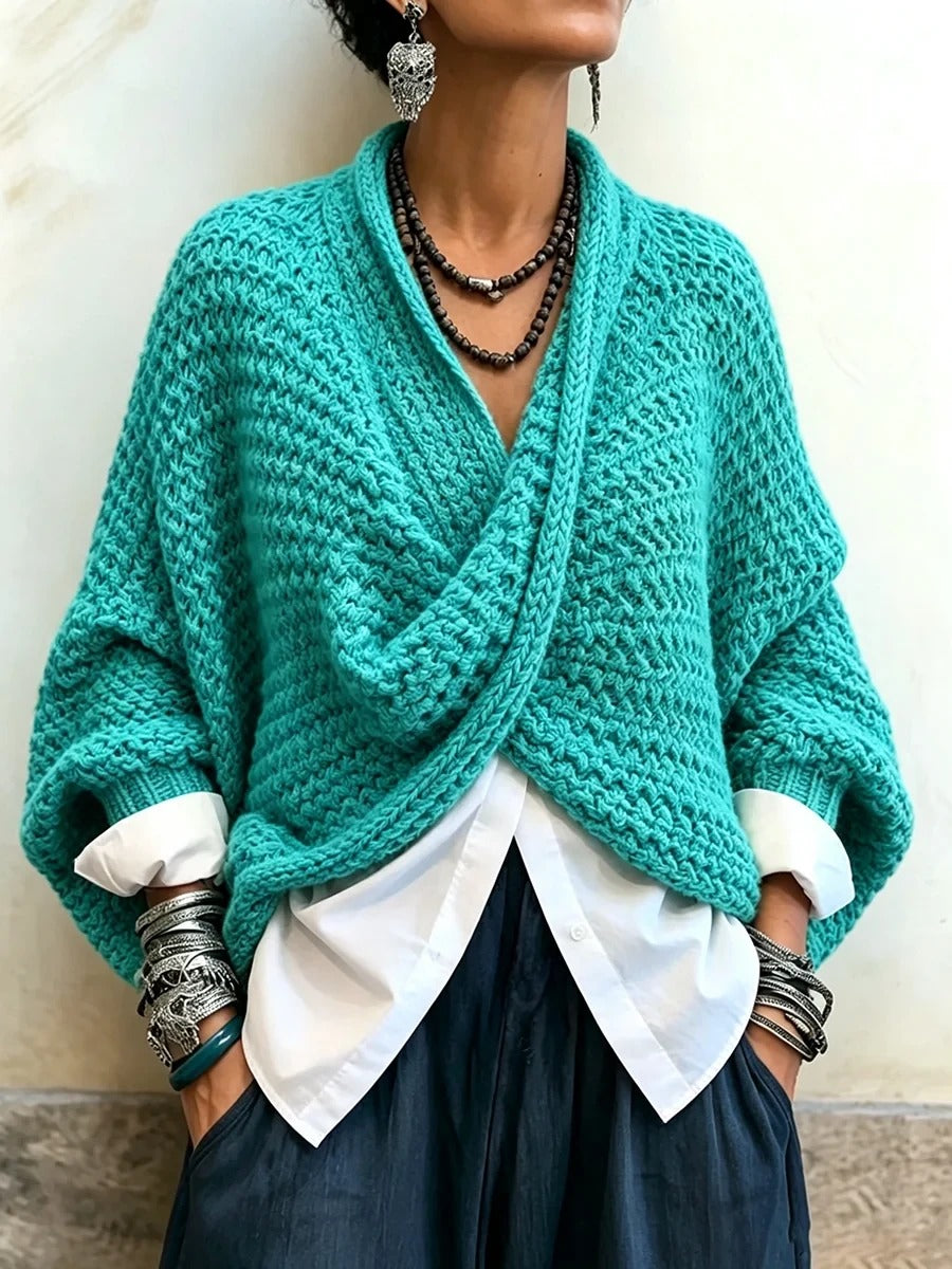 FAYE | Crossover batwing sweater