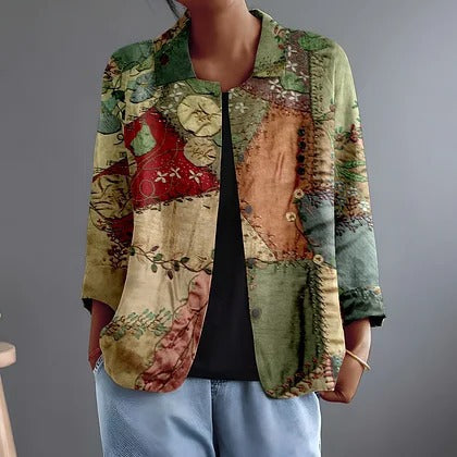 ANITA | Printed patchwork shirt