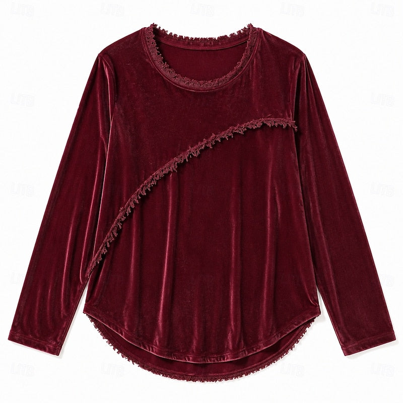 IRENE | Fringe trimmed long sleeve tunic