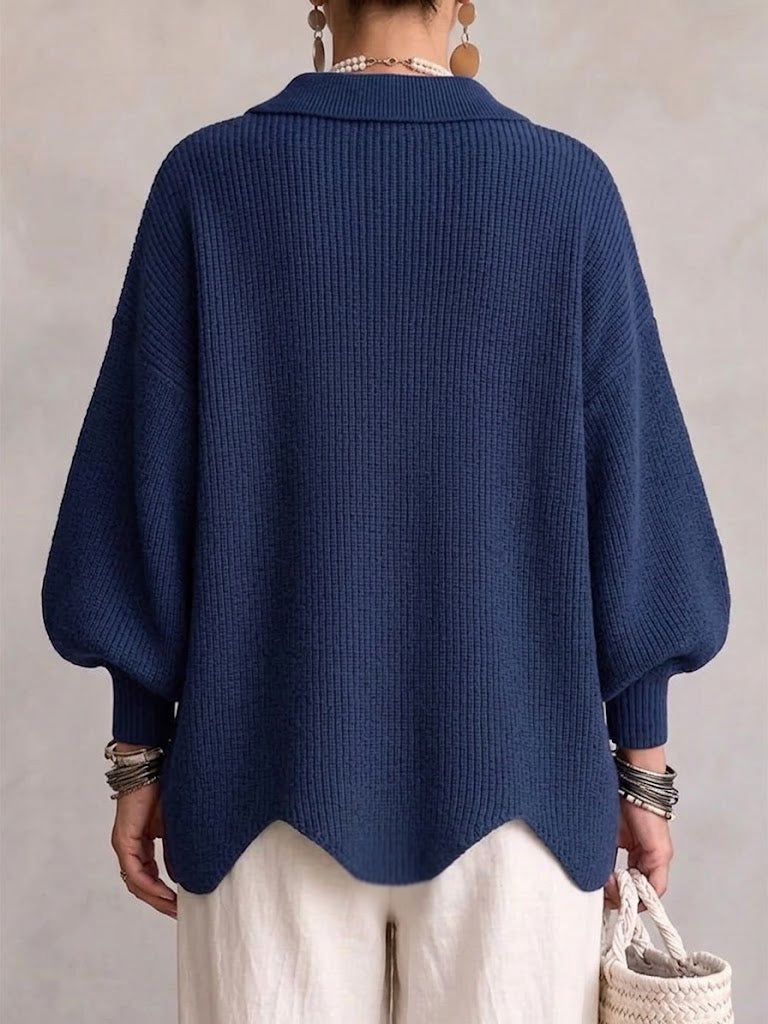 ADELAIDE | Oversized collared button cardigan