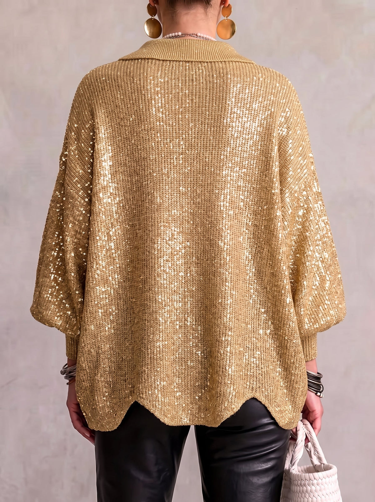 ADELAIDE | Oversized collared button cardigan