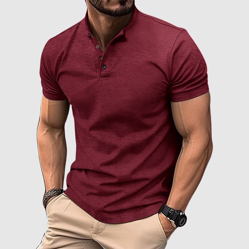 ALICE | Slim-fit polo with Henley neckline