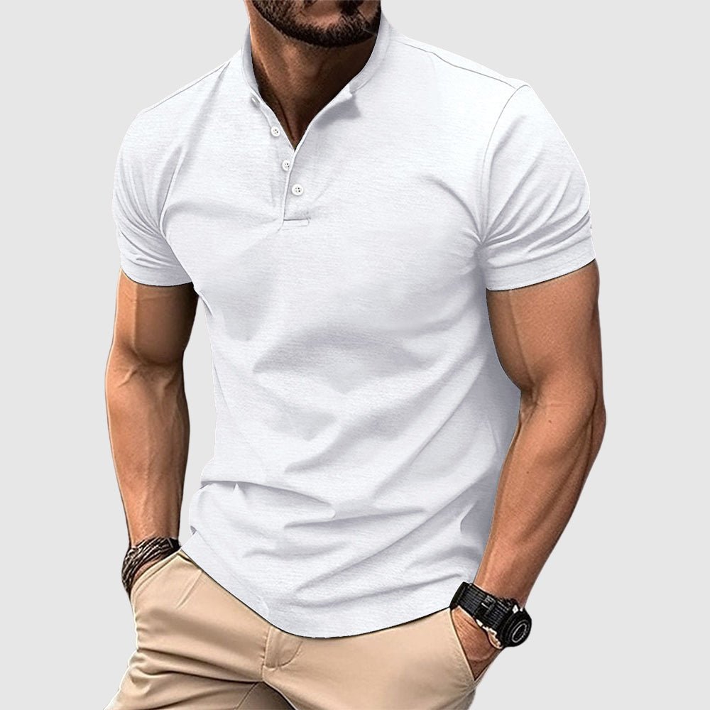 ALICE | Slim-fit polo with Henley neckline