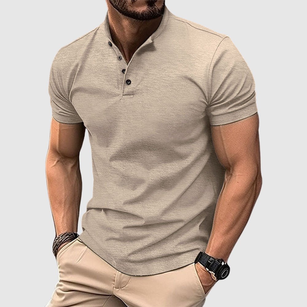 ALICE | Slim-fit polo with Henley neckline