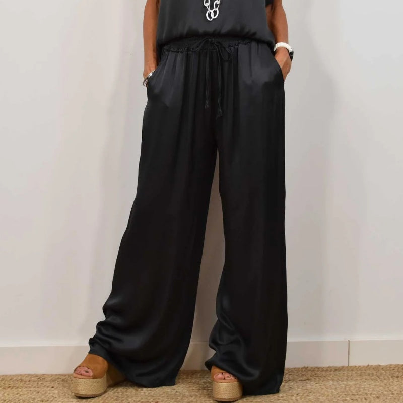 RITA | Flowing blouse with wide-leg pants