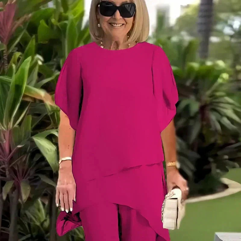 CHARLENE | Set with an uneven hemline