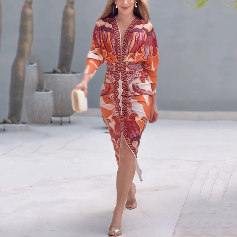 VIVIAN | Bodycon dress with a front slit