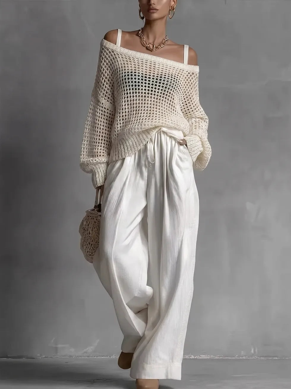 CLARA | Off-shoulder top with a high waistband