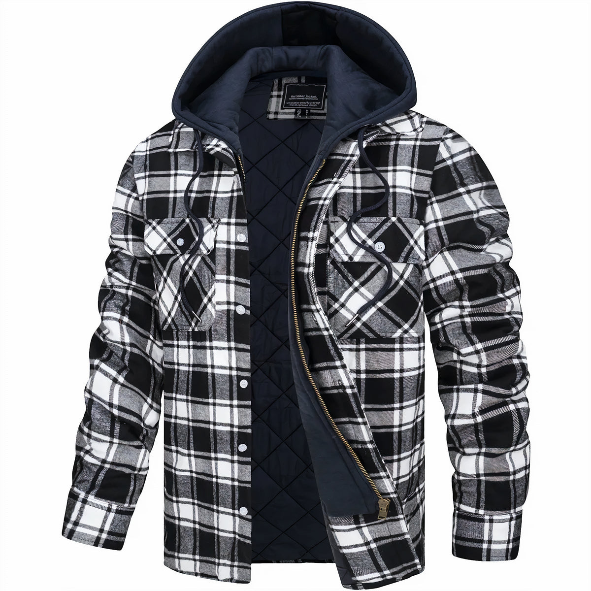 GILBERT | Plaid jacket with a full zip