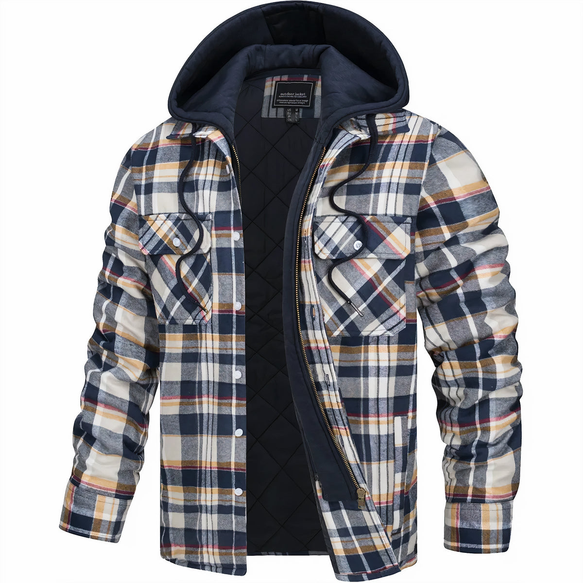 GILBERT | Plaid jacket with a full zip