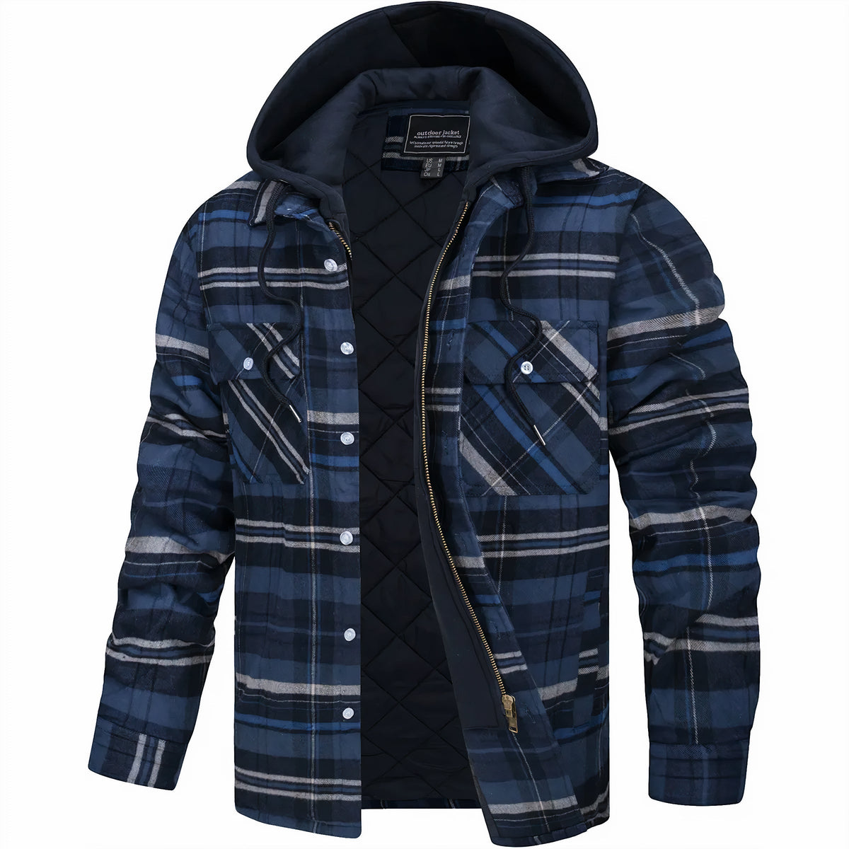 GILBERT | Plaid jacket with a full zip