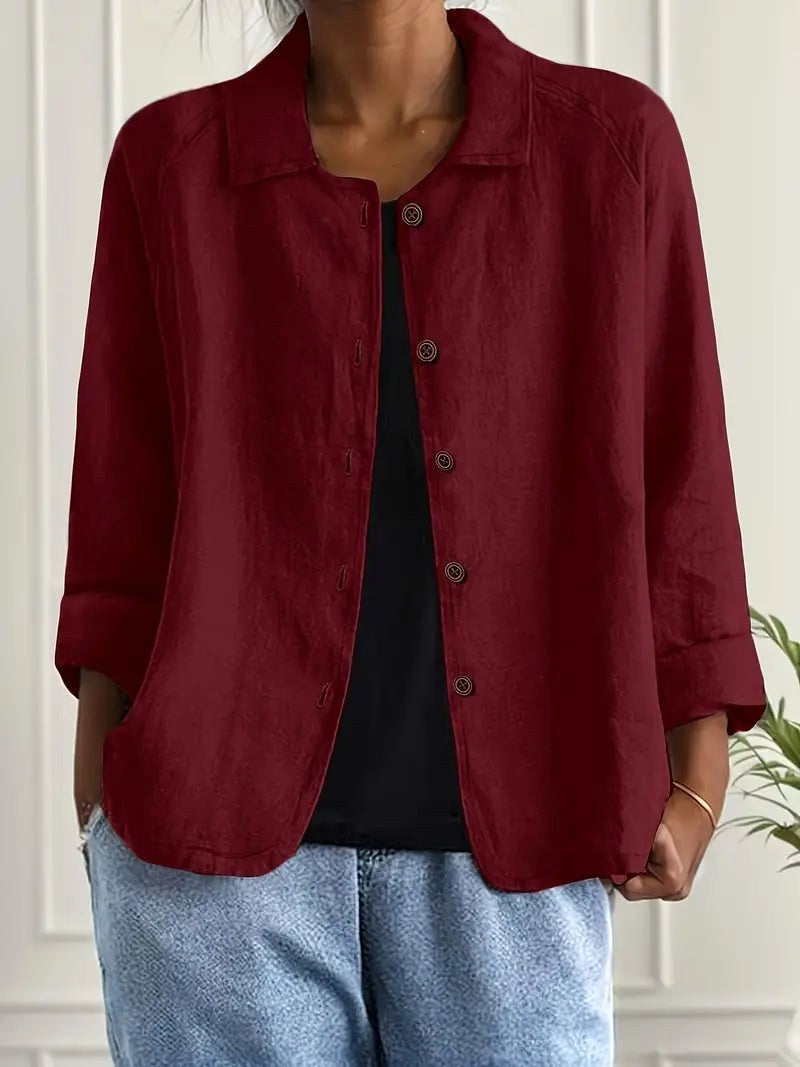 LUCINDA | Deep wine shirt for evenings
